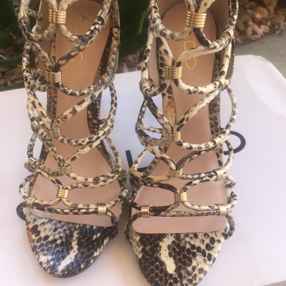 ALDO PETERBELL Snakeskin Heels - Picture 7 of 10